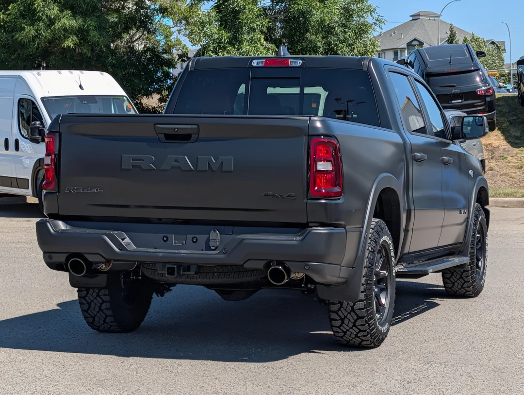 New 2026 Black RAM Rebel - - 5.7L HEMI V8 - Satin Black Wrap - Window Tint - Running Boards, Hard Tonneau Cover - 4x4 image 8