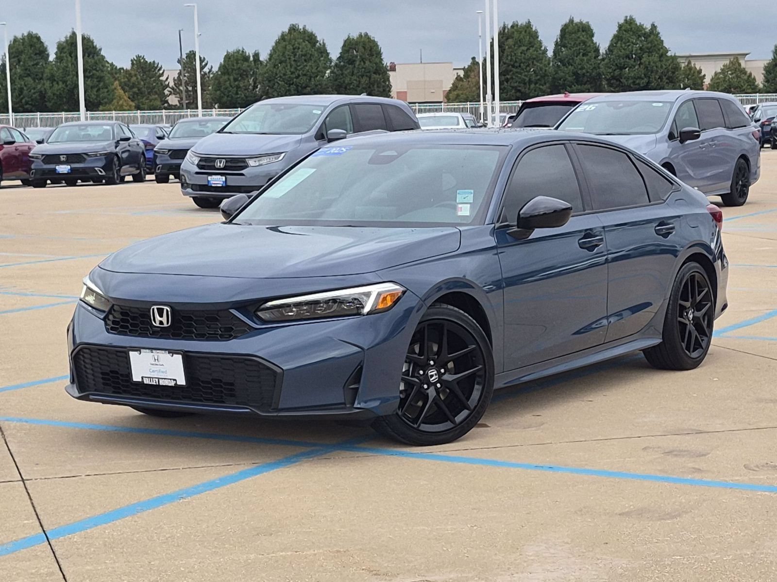 Certified Used 2025 Blue Lagoon Pearl Honda Sport Sedan image 2