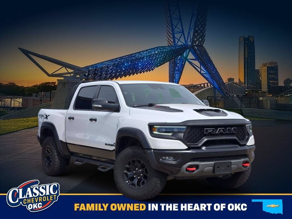 Used 2021 Bright_white_clearcoat Ram TRX image 1
