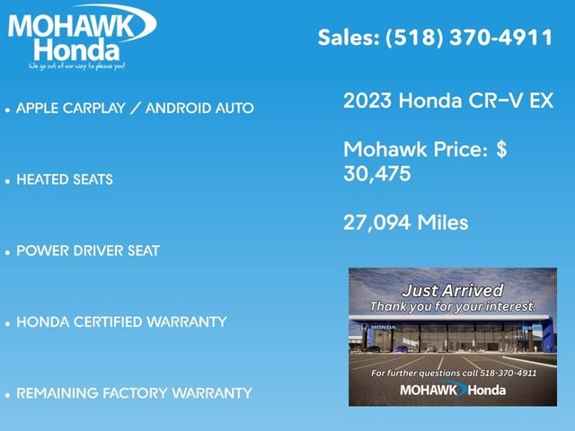 Certified Used 2023 Platinum White Pearl Honda EX image 5