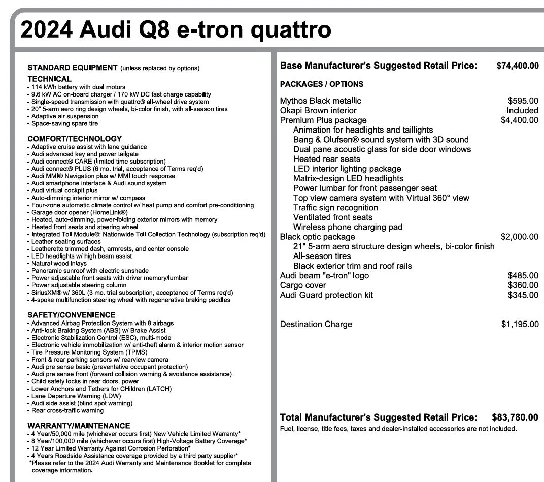 Used 2024 Black Metallic Audi Premium Plus image 4