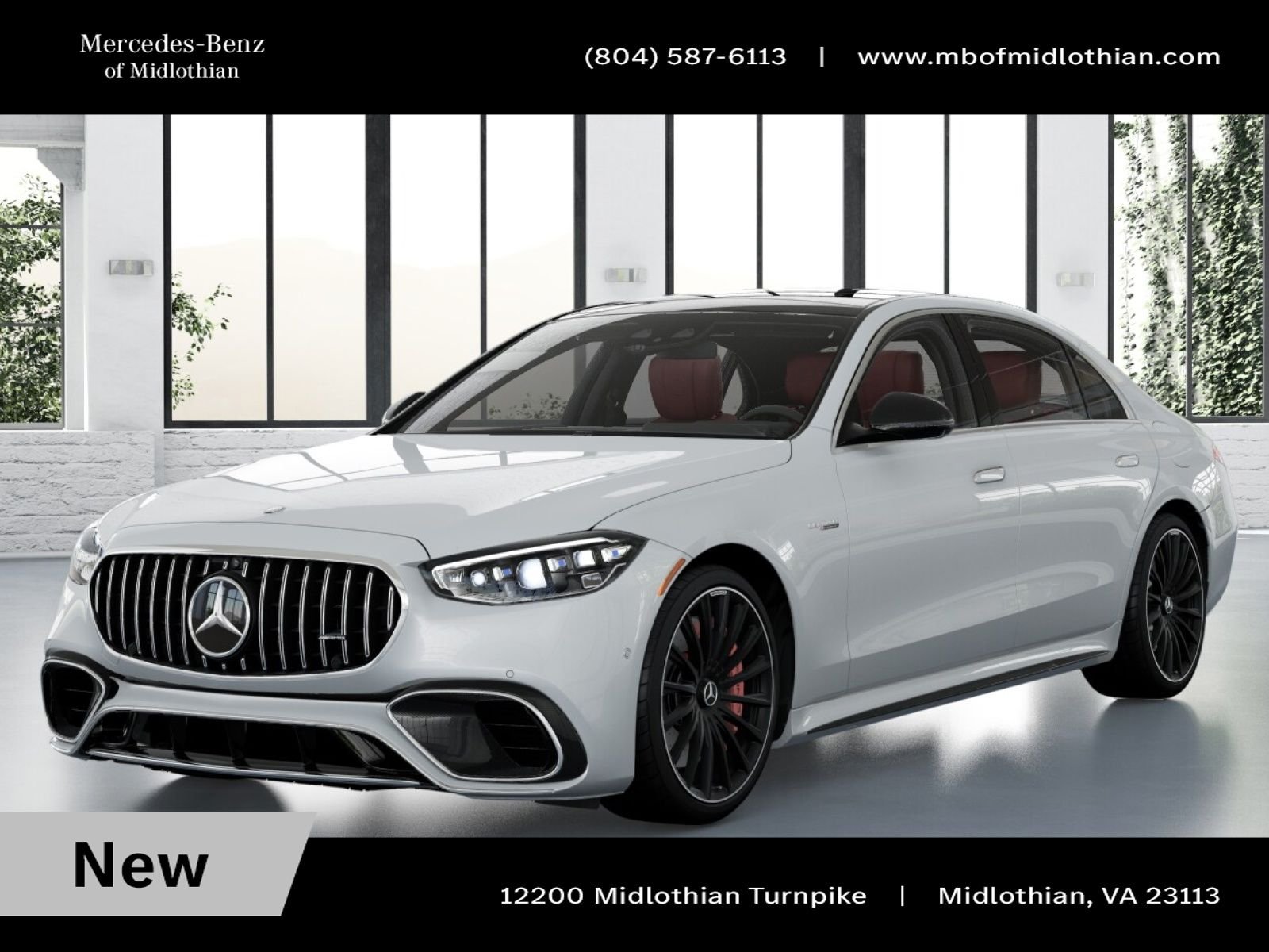 New 2026 MANUFAKTUR Moonlight White Metallic Mercedes-Benz S 63 E AMG® image 1