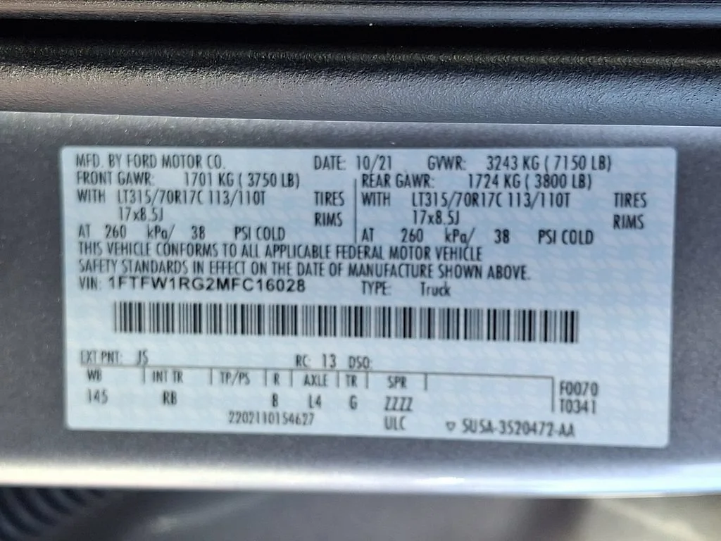 Used 2021 Iconic Silver Metallic Ford Raptor image 28