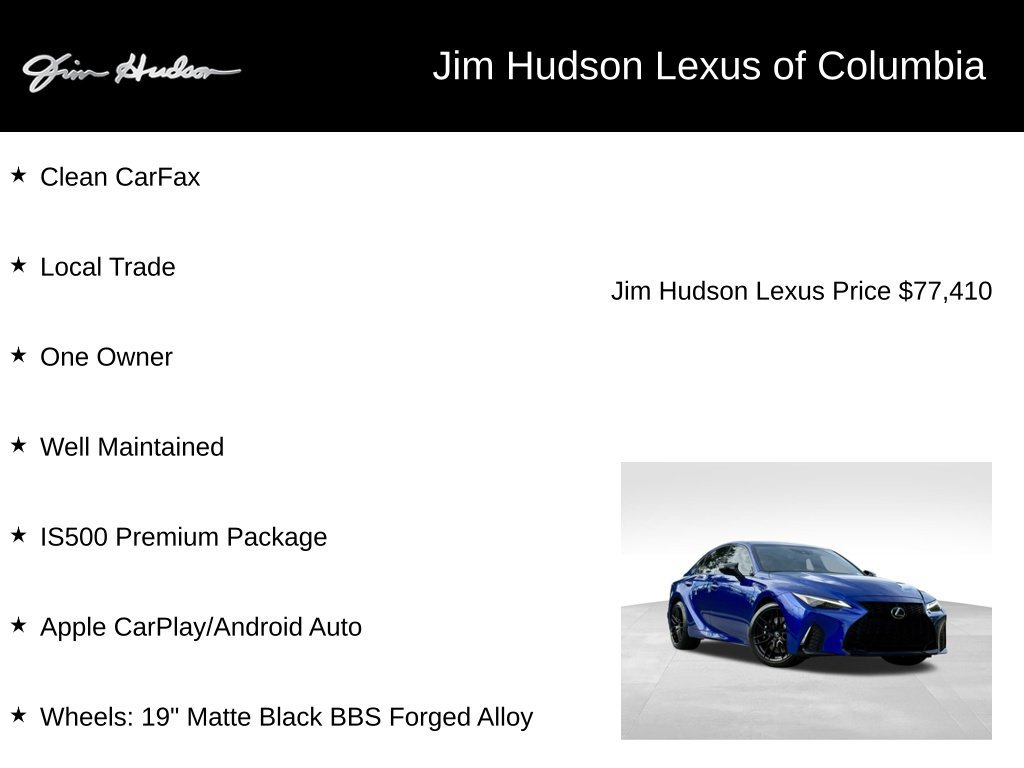 Certified Used 2024 ULTRASONIC BLUE MICA 2.0 Lexus 500 F SPORT Performance Premium image 4