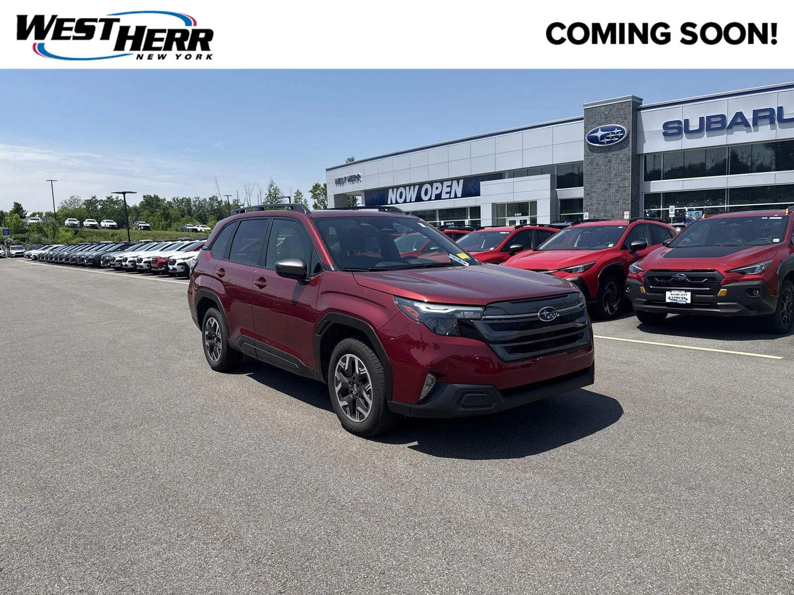 Used 2025 Crimson Red Pearl Subaru Premium image 1
