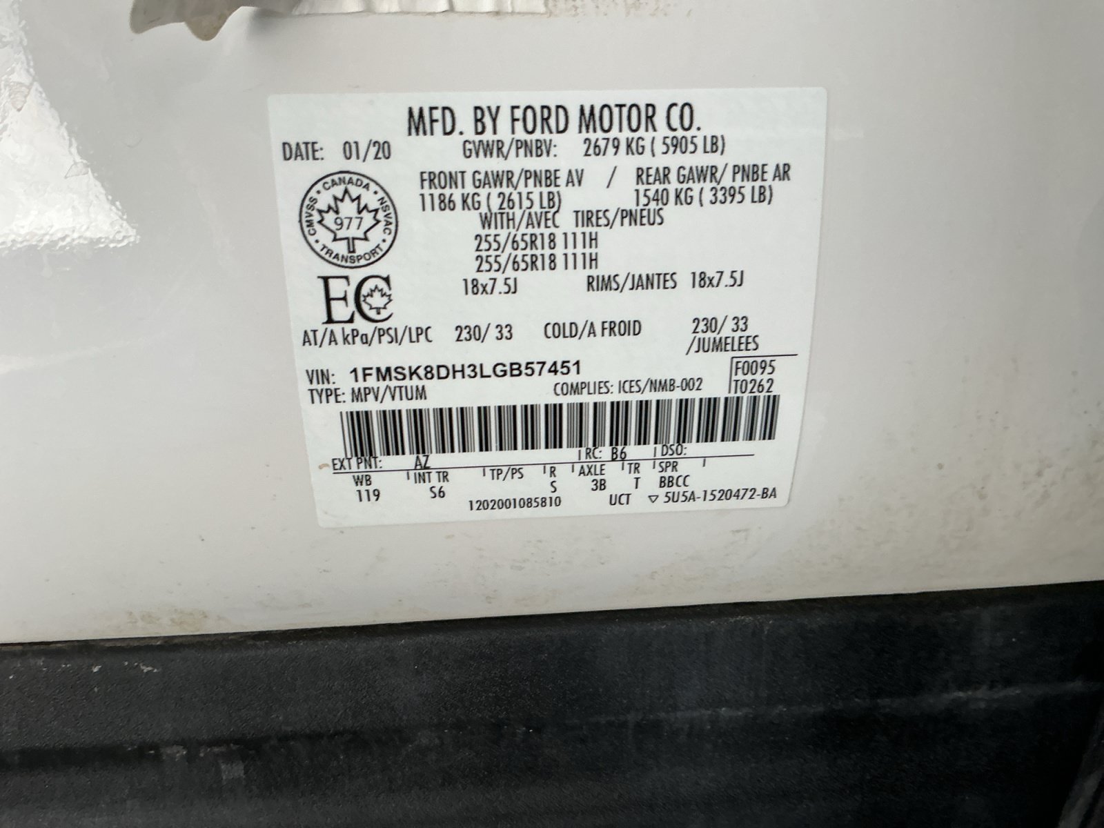 Used 2020 White Ford XLT image 16