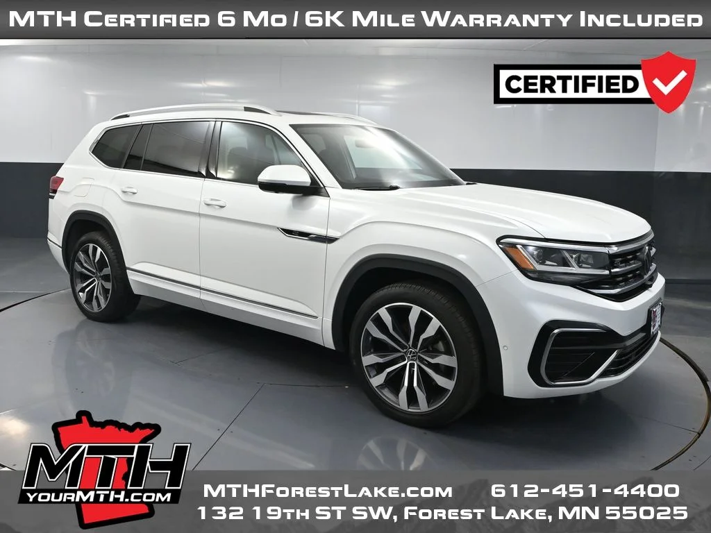 Certified Used 2023 White Volkswagen 3.6L V6 SEL Premium R-Line image 1