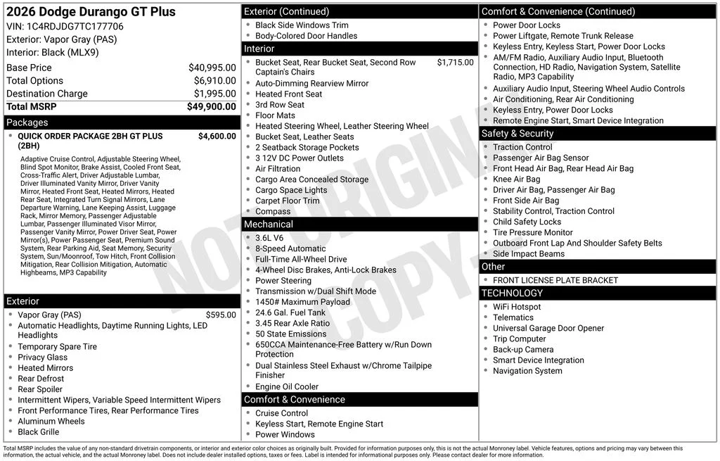 New 2026 Vapor Gray Exterior Paint Dodge GT Plus image 6