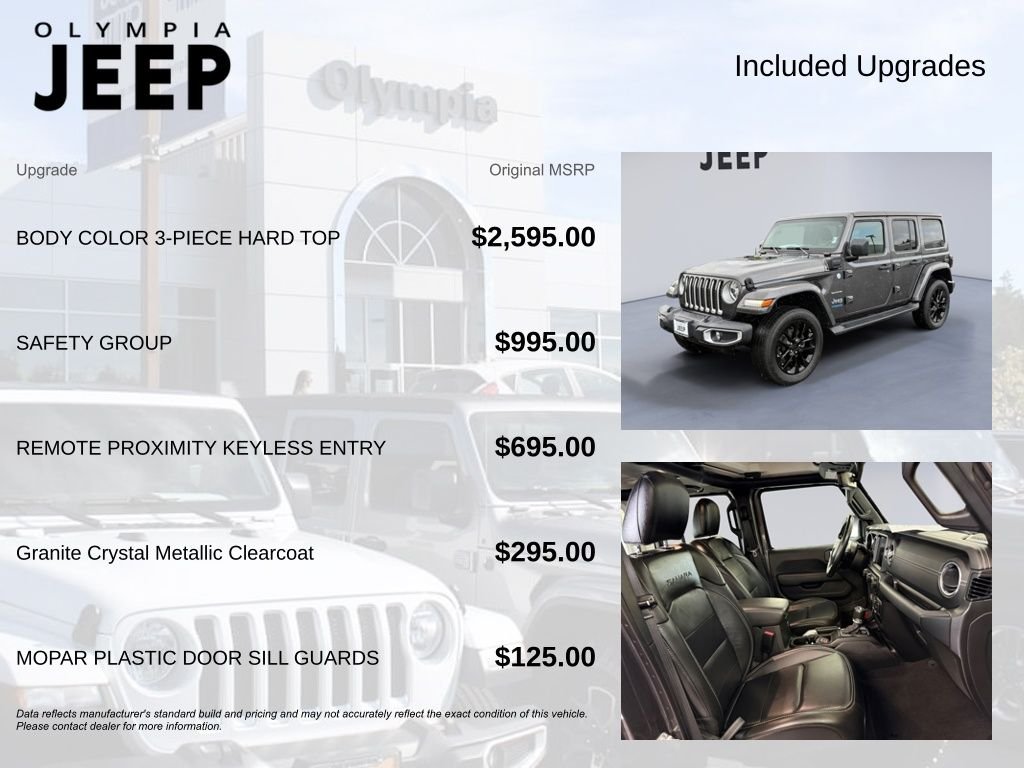 Used 2021 Gray Jeep Unlimited Sahara 4xe image 4