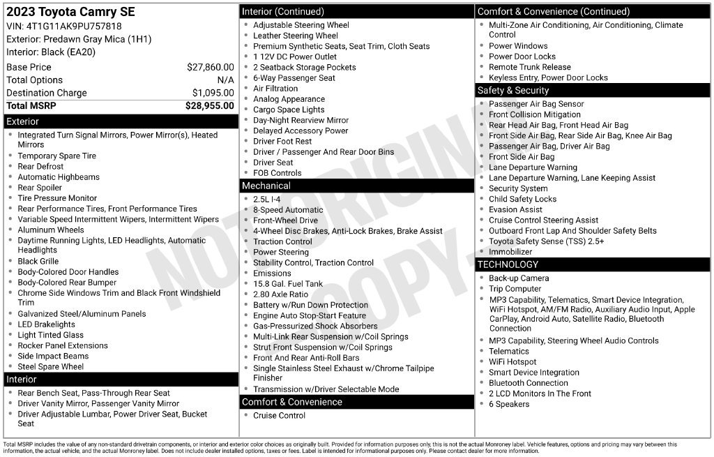 Certified Used 2023 Gray Toyota SE image 2