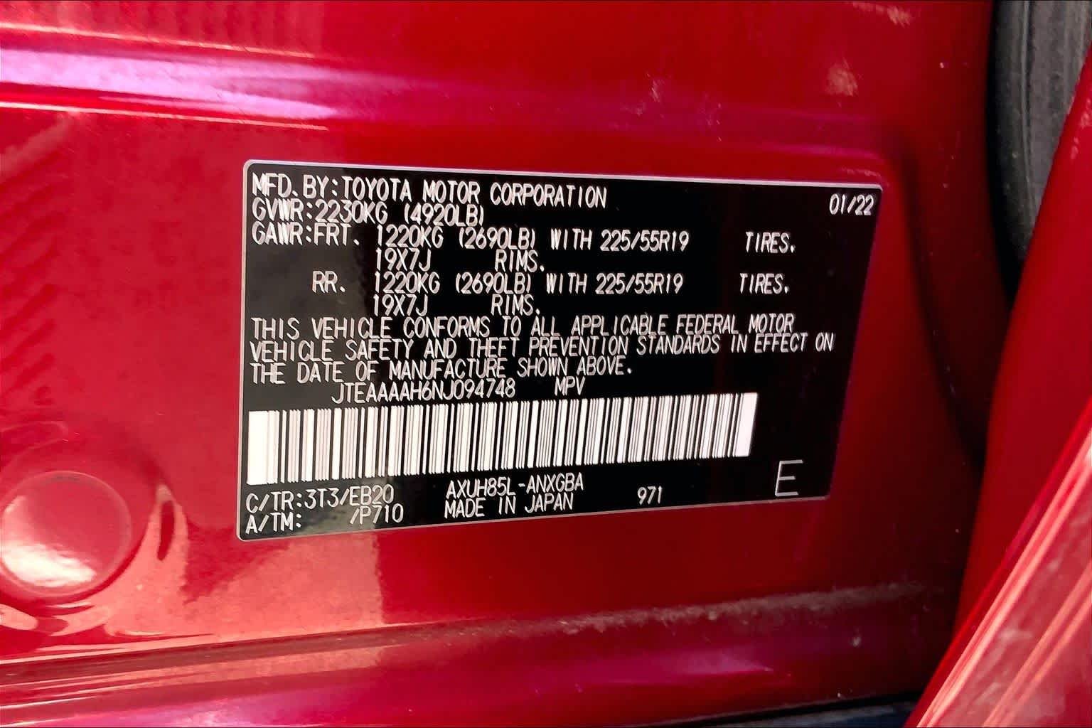 Certified Used 2022 Ruby Flare Pearl Toyota XLE image 29
