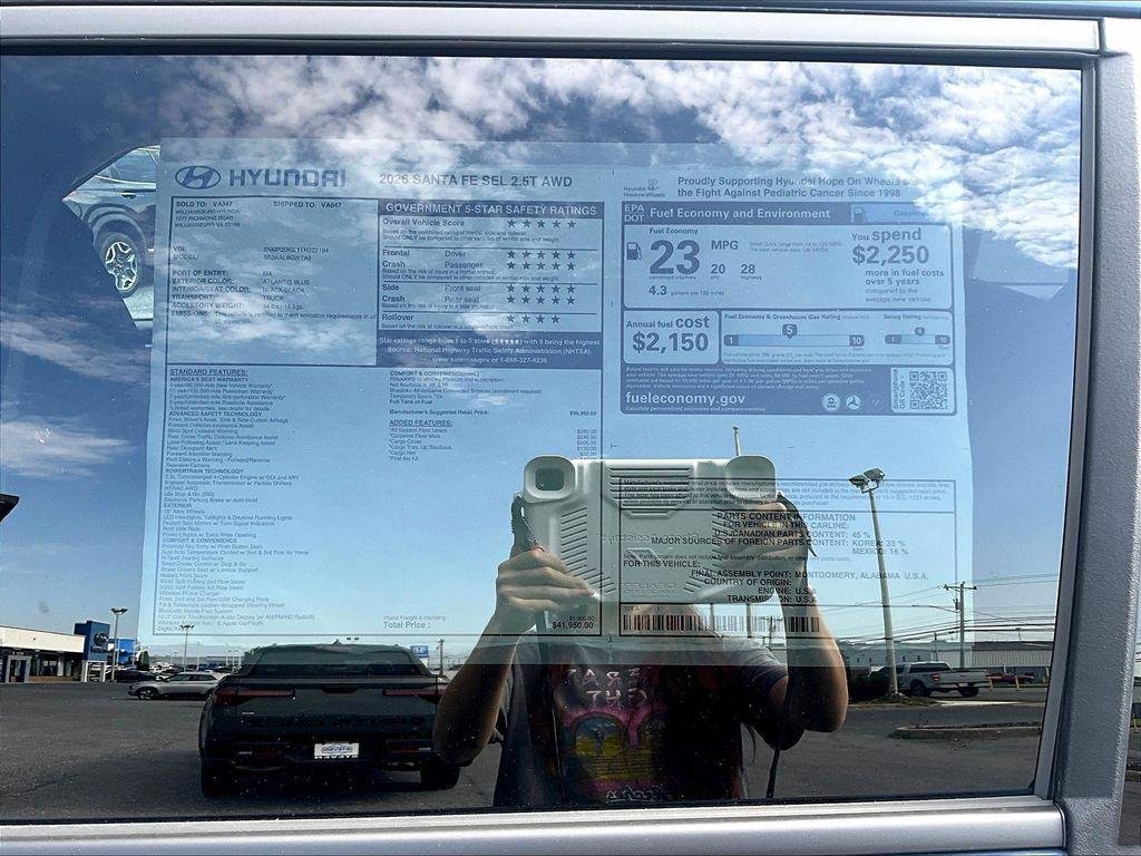 New 2026 Blue Hyundai SEL AWD image 36