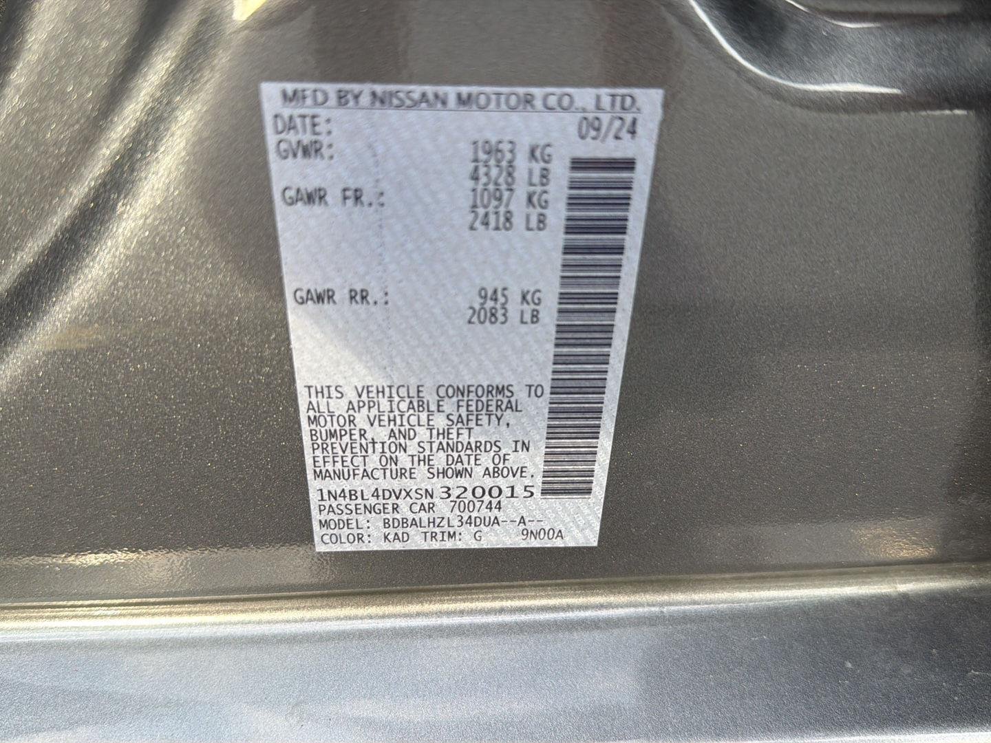 2025 Nissan Altima SV - Photo 40