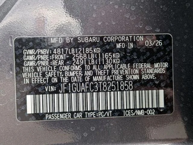 New 2026 MAGNETITE GRAY METALLIC Subaru Sport image 50