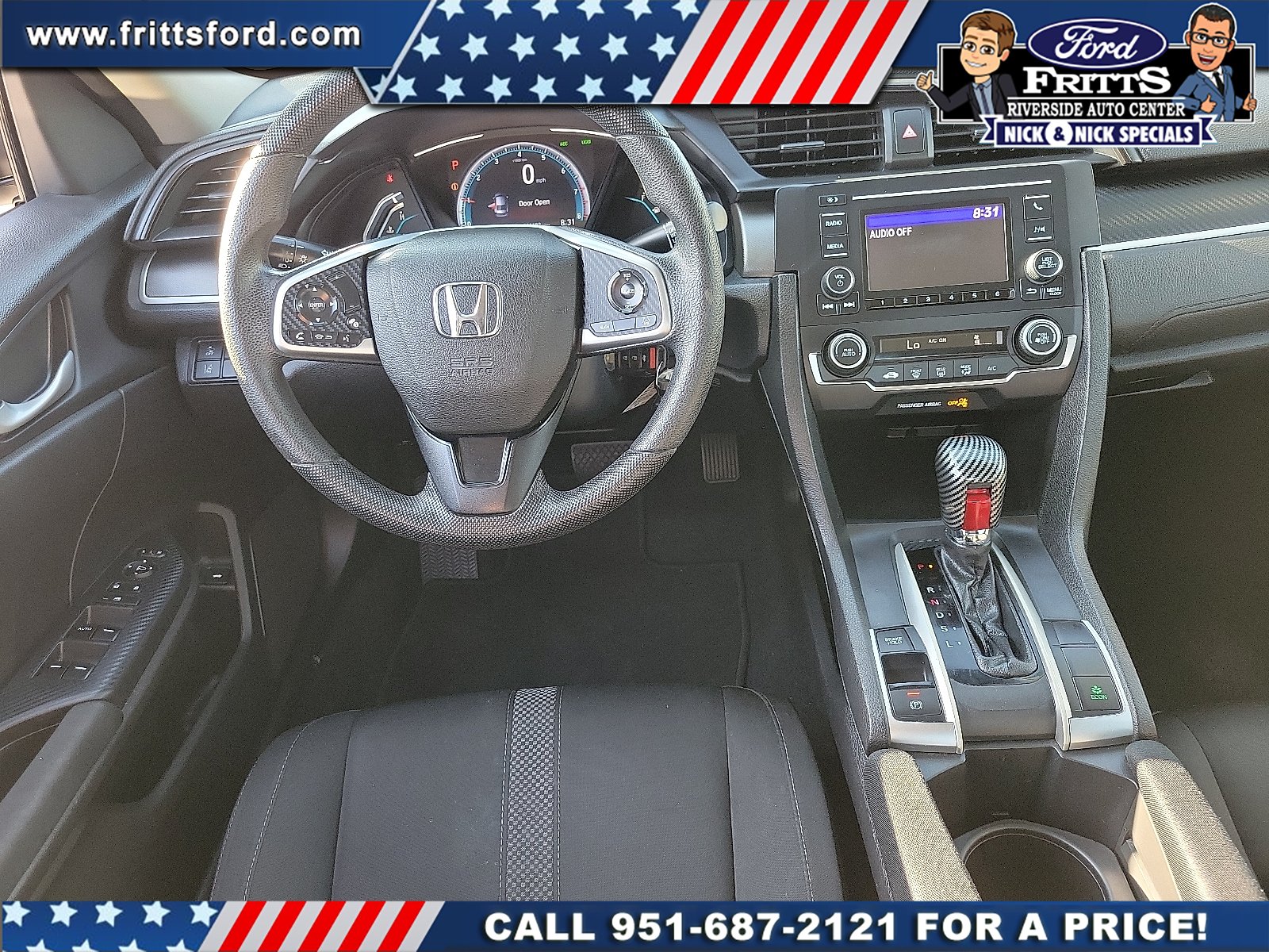 Certified Used 2019 Crystal Black Pearl Honda LX image 5