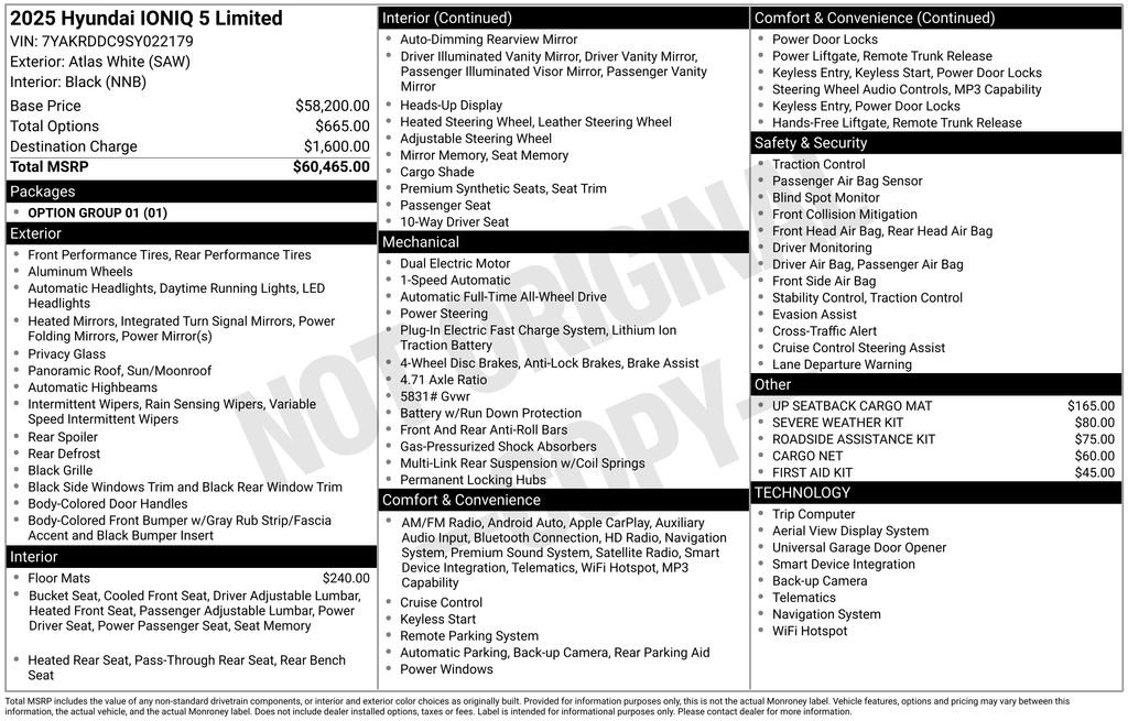 Used 2025 Hyundai IONIQ 5 Limited with VIN 7YAKRDDC9SY022179 for sale in Highland Park, IL