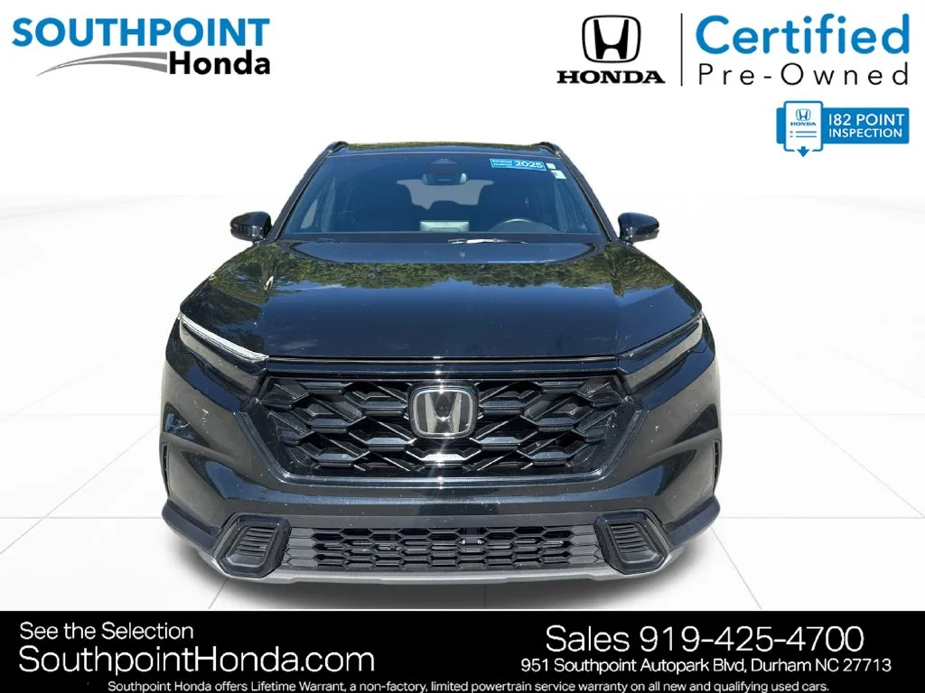Certified Used 2025 Crystal Black Pearl Honda HYBRID 2WD SPORT image 2