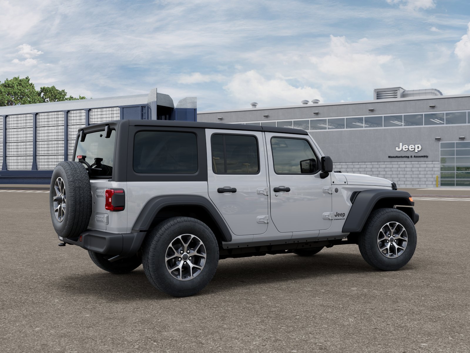 New 2026 Bright White Clear-Coat Exterior Paint Jeep Sport S image 2