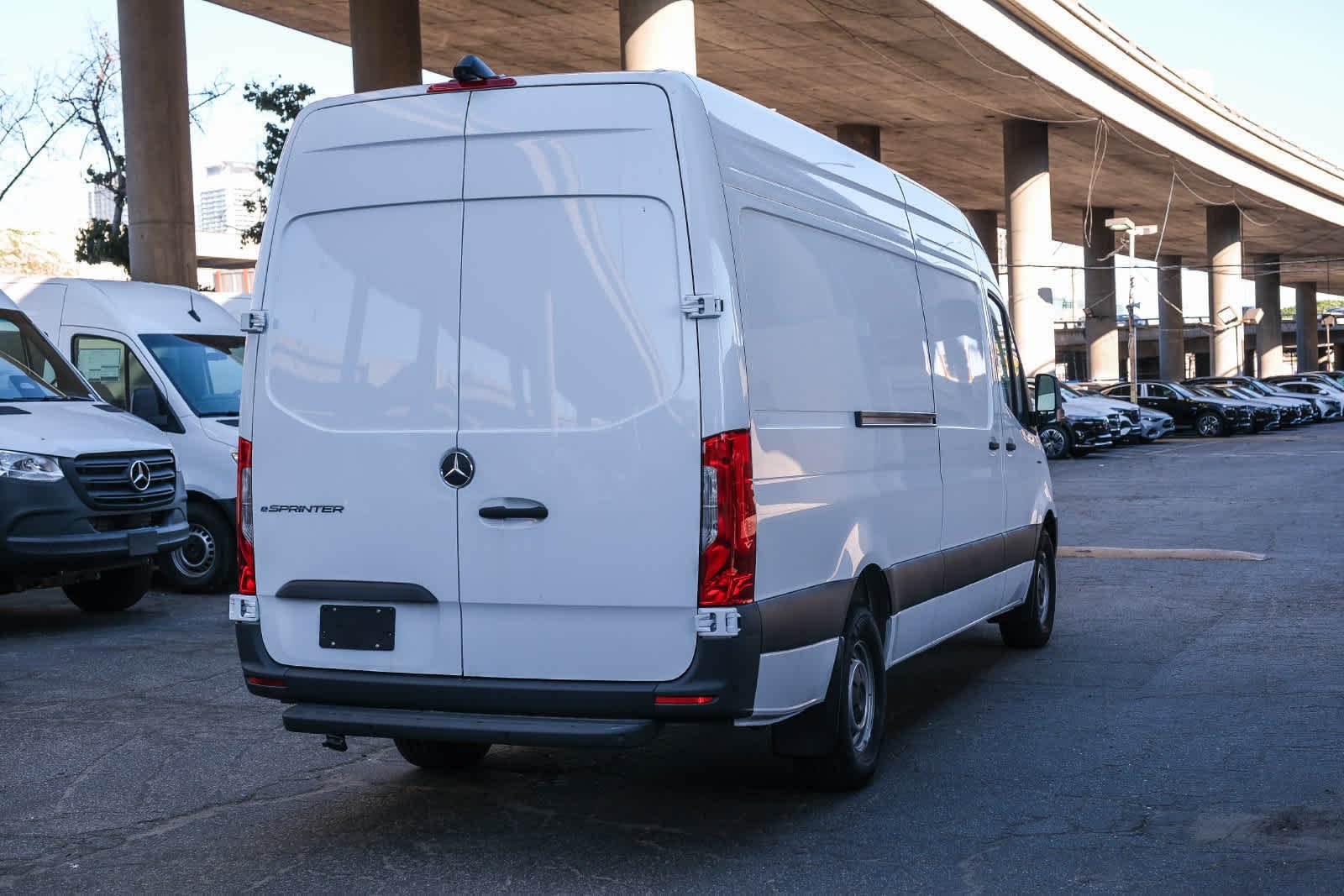 New 2025 Arctic White Mercedes-Benz Cargo 170 WB High Roof RWD Electric Motor image 4
