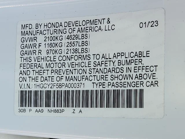 Used 2023 White Honda Sport image 28