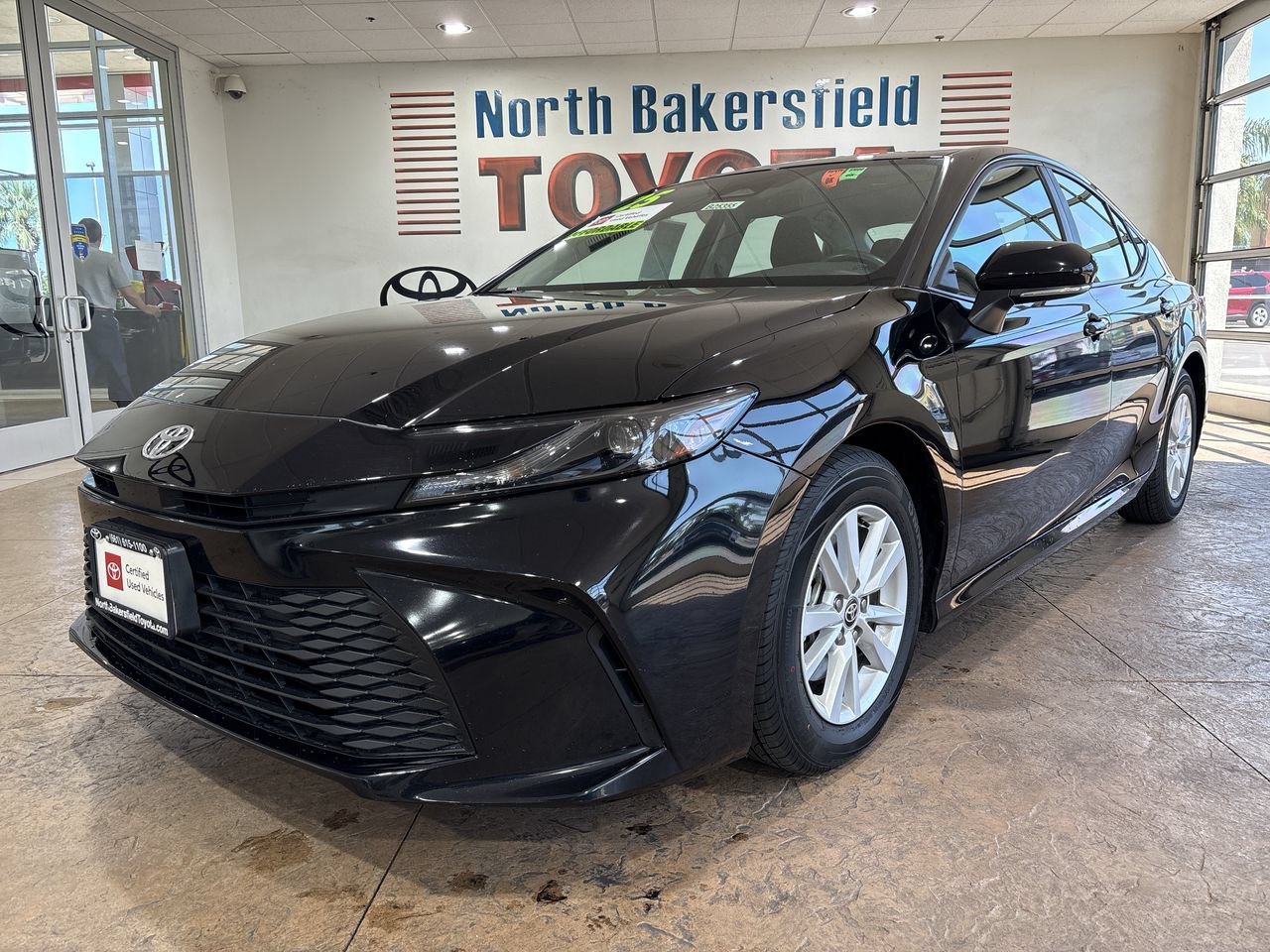 Certified Used 2025 Midnight Black Metallic Toyota LE image 6