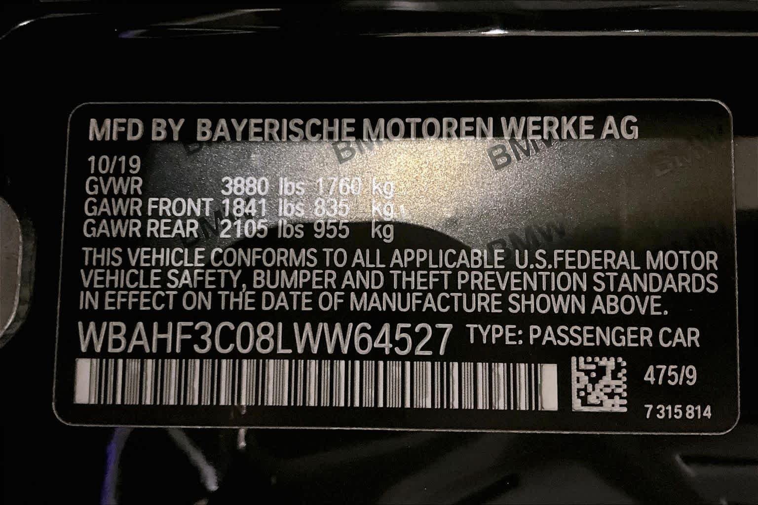 Used 2020 Black Sapphire Metallic BMW sDrive30i image 30