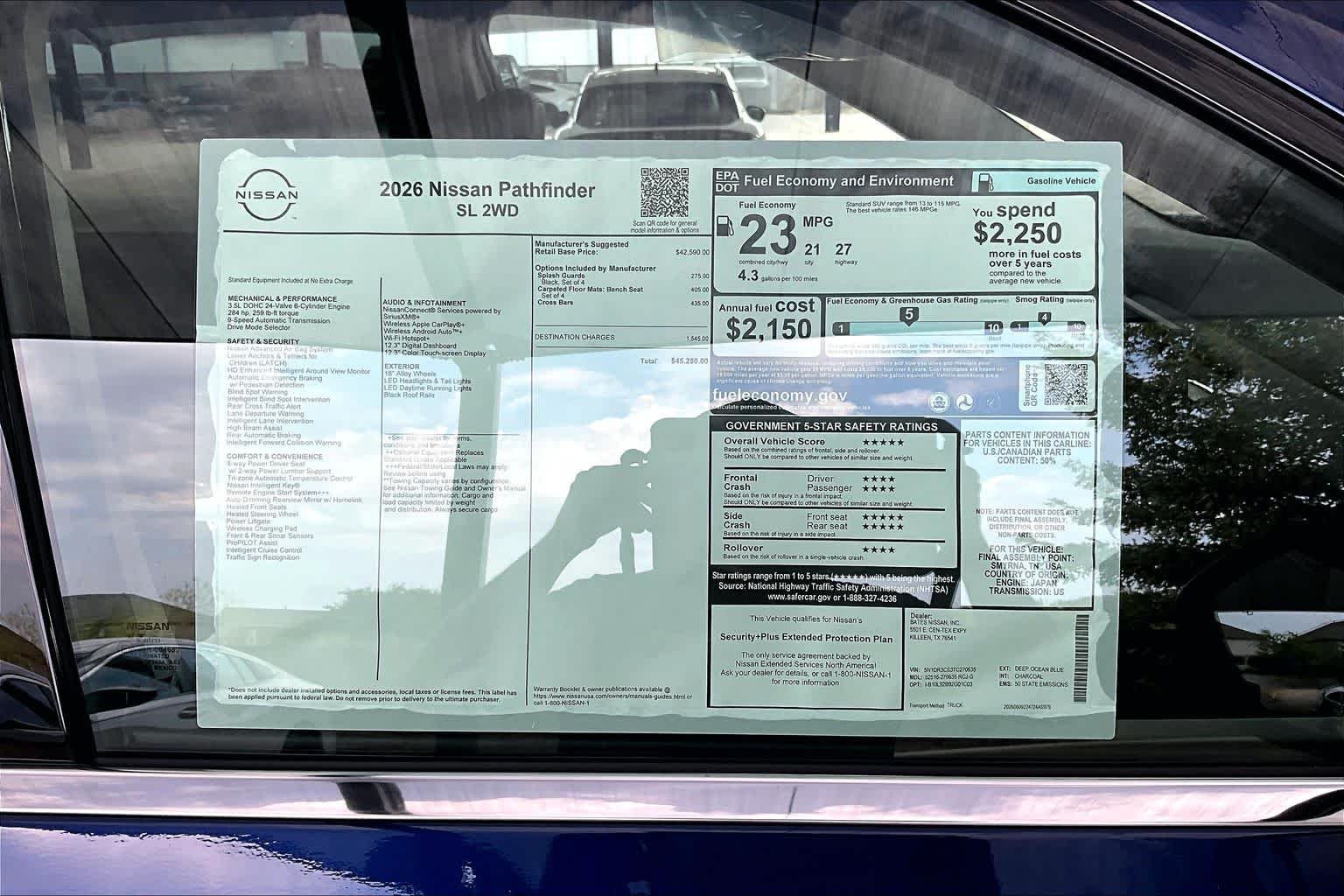 New 2026 Deep Ocean Blue Pearl Nissan SL image 19