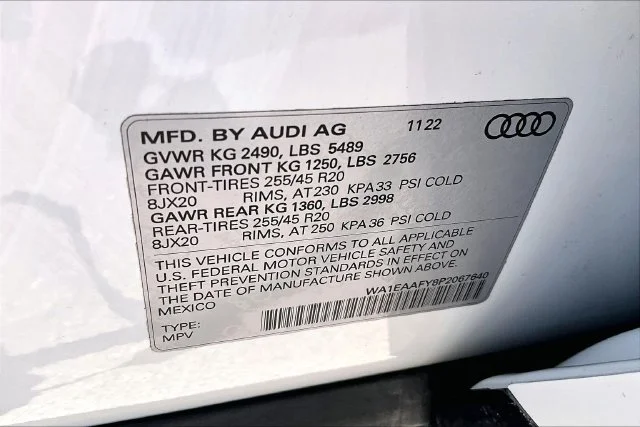 Used 2023 White Audi 45 S line Premium image 33