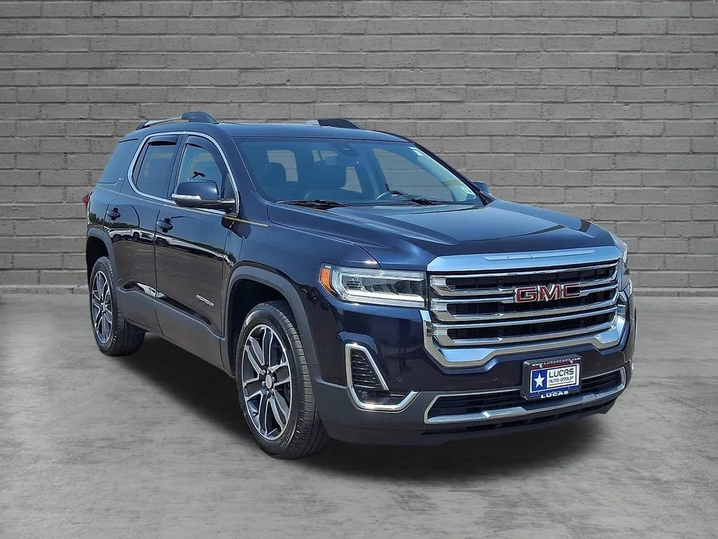 Used 2021 MIDNIGHT BLUE METALLIC GMC SLT image 2