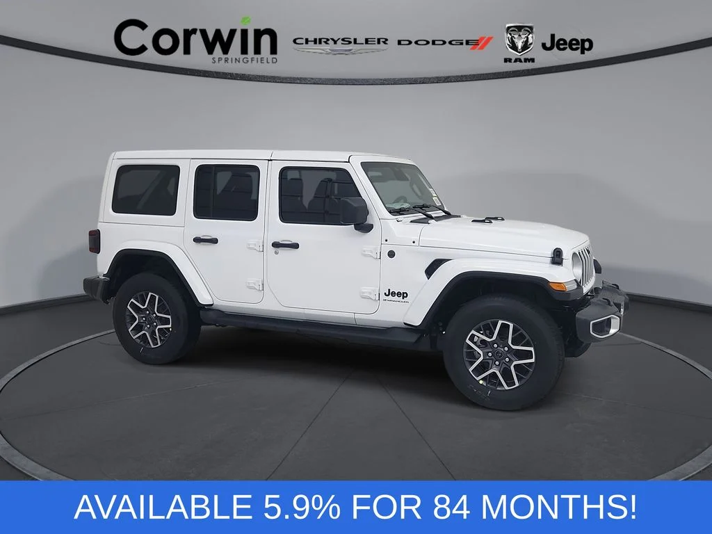 New 2026 Bright White Clear-Coat Exterior Paint Jeep Sahara image 1
