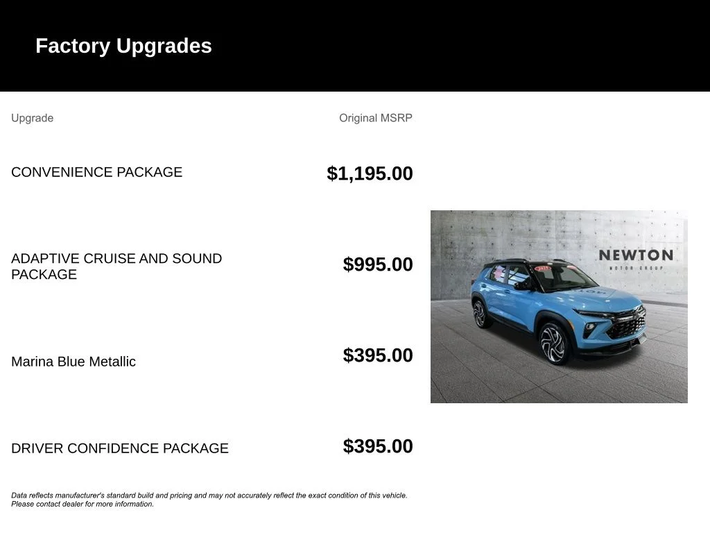 Certified Used 2025 Marina Blue Metallic Chevrolet RS image 6