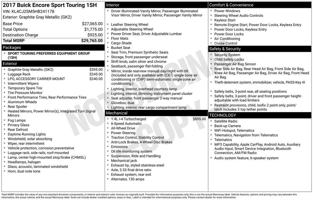 Used 2017 Gray Buick Sport Touring image 6
