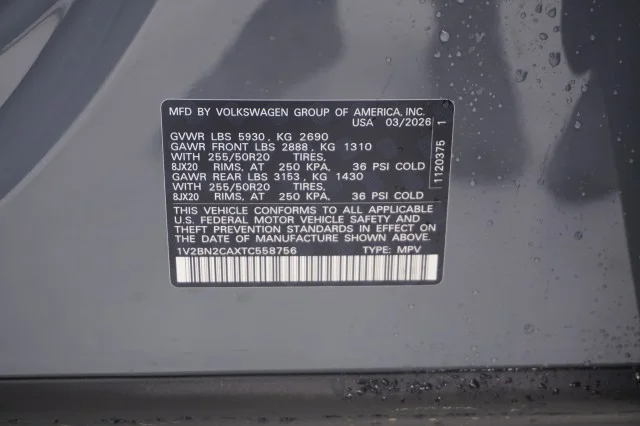 New 2026 Pure Gray Volkswagen 2.0T SEL image 37