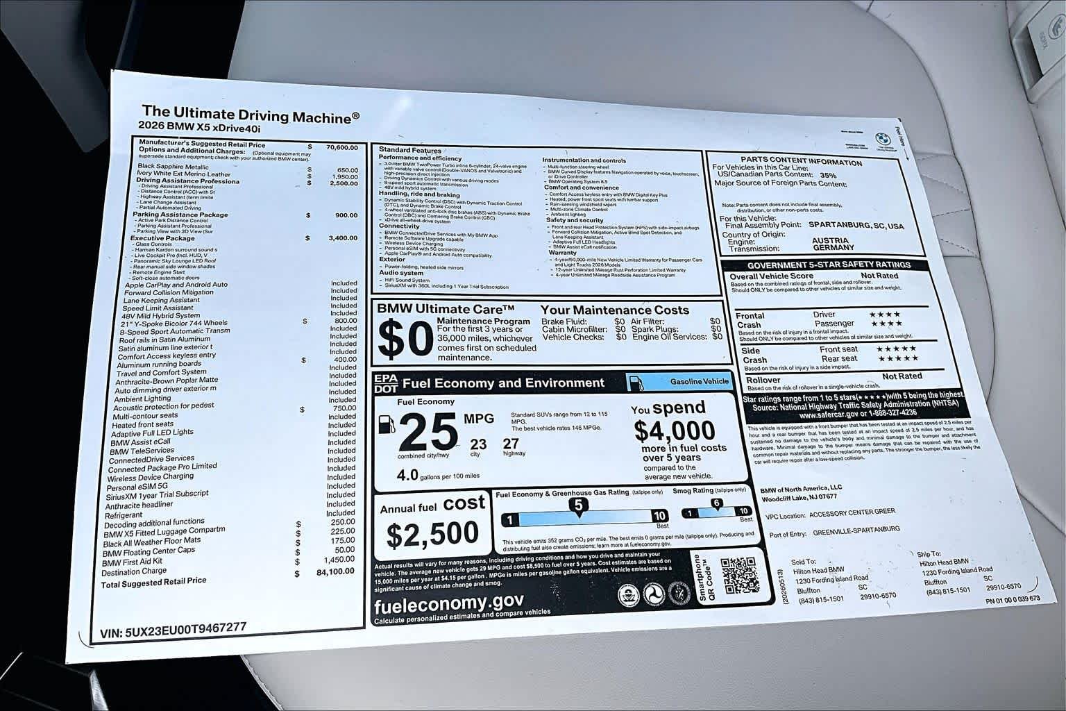 New 2026 Black Sapphire Metallic BMW xDrive40i image 18