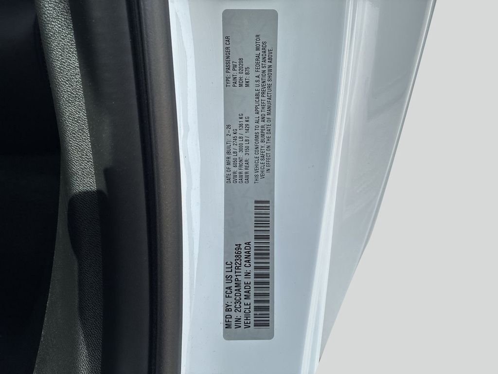 New 2026 White Knuckle Exterior Paint Dodge R/T Scat Pack image 12