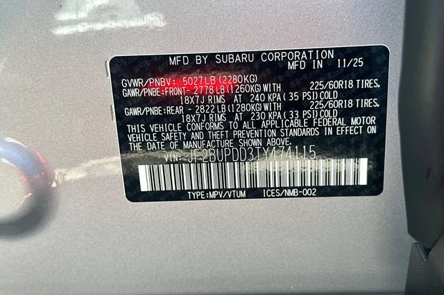 Certified Used 2026 Silver Subaru Limited image 36