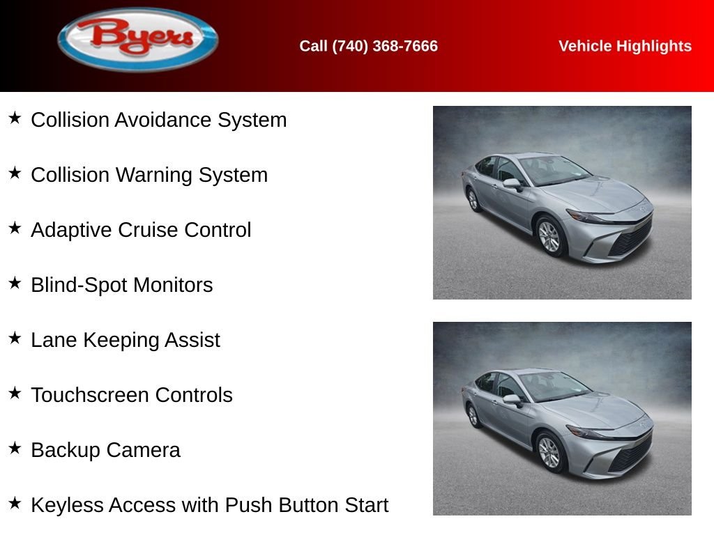 Used 2025 Celestial Silver Metallic Toyota LE image 10
