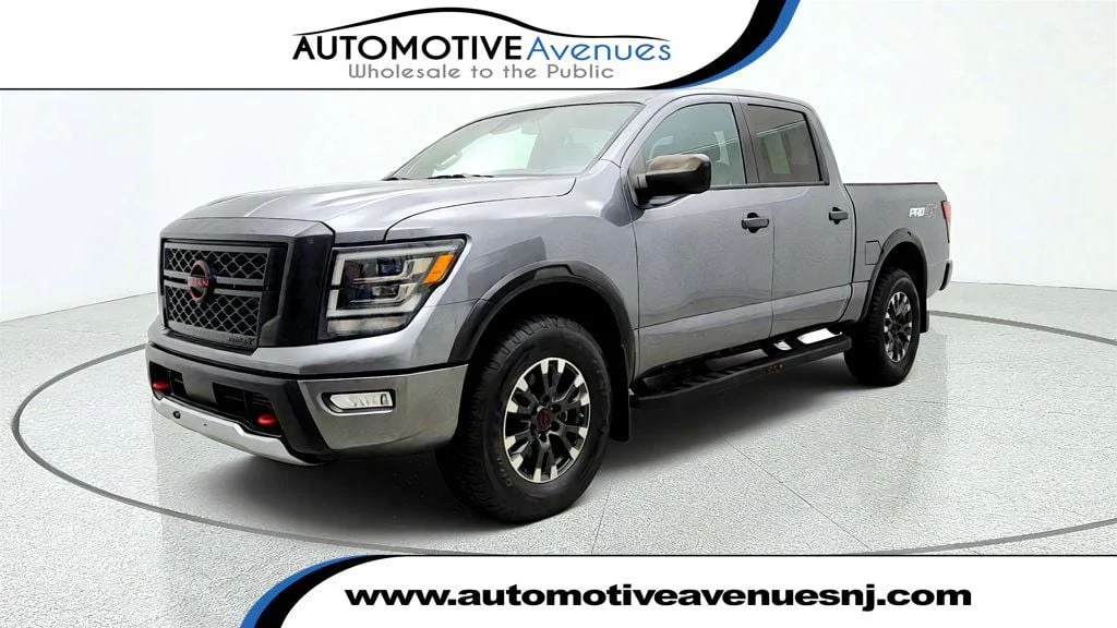 Used 2024 Gun Metallic Nissan 4x4 Crew Cab PRO-4X w/ Rugged Step Boards image 1