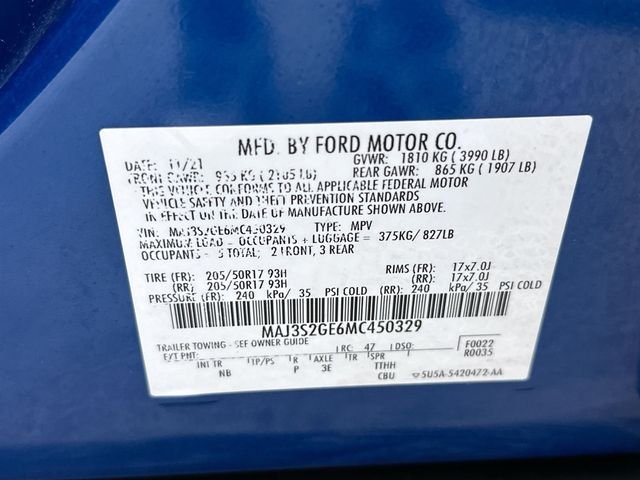 Used 2021 Blue Ford SE image 41