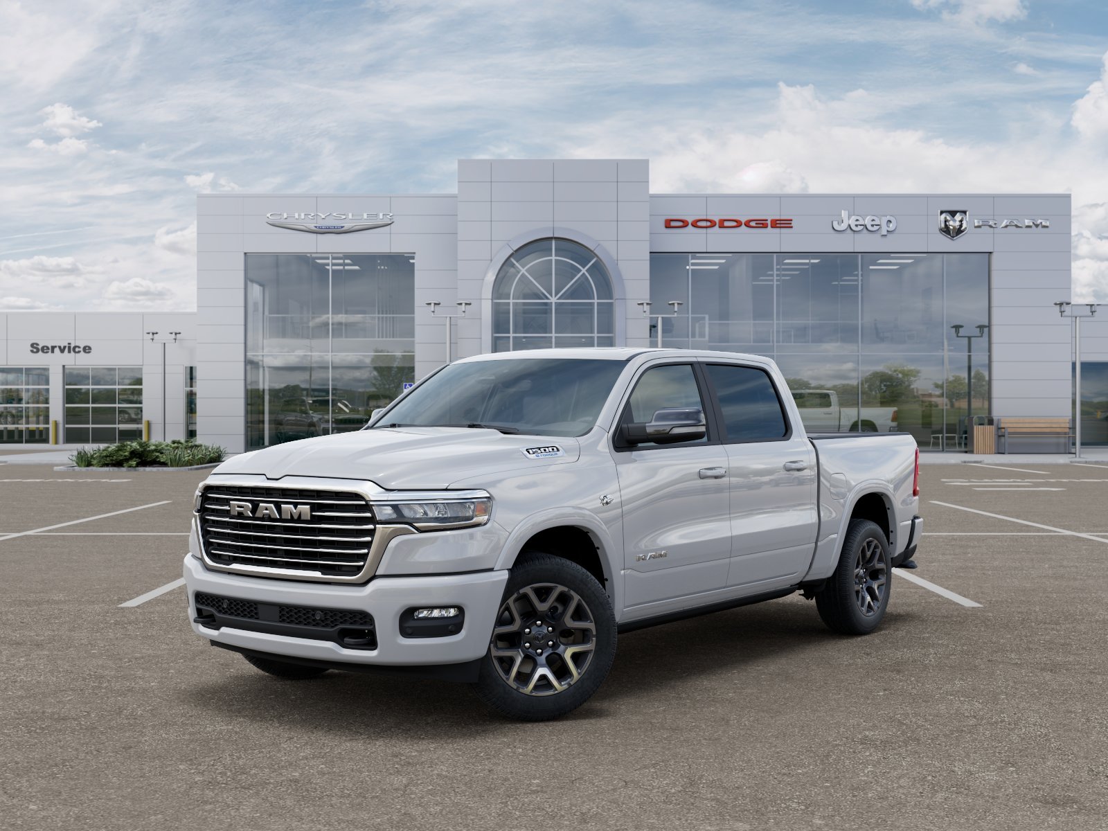 New 2026 Bright White Clear-Coat Exterior Paint RAM Laramie image 20