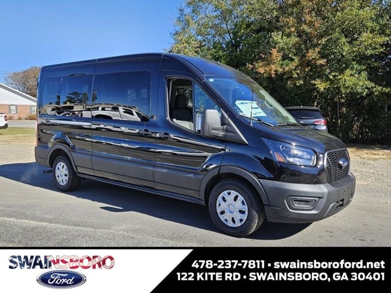 New 2025 Agate Black Metallic Ford Passenger Van XL image 1