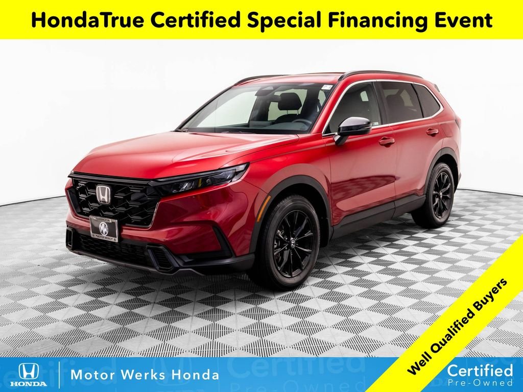 Certified Used 2024 Radiant Red Metallic Honda HYBRID AWD SPORT image 1
