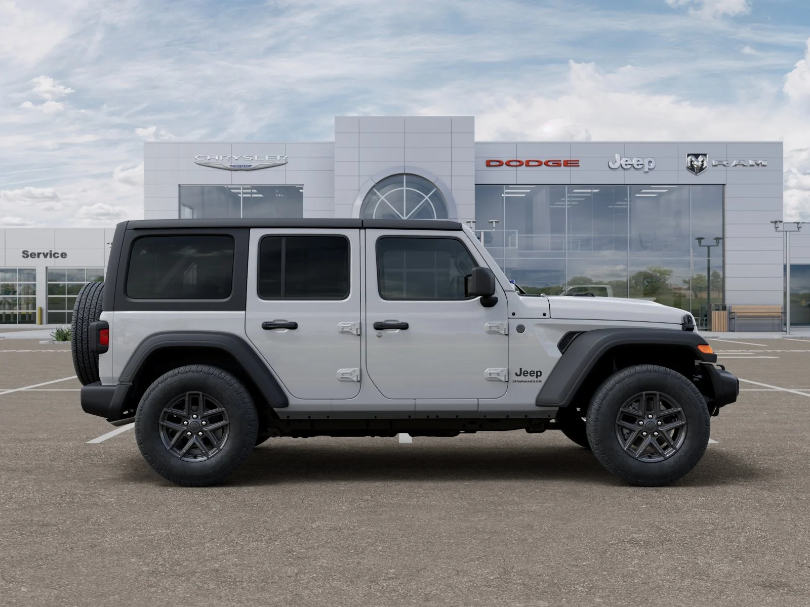 New 2025 Bright White Clearcoat Jeep Sport S image 48