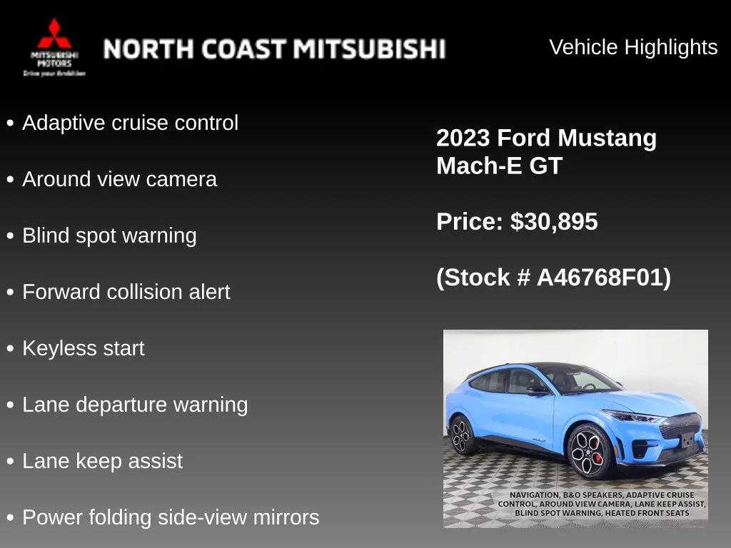 Used 2023 Ford Mustang Mach-E GT AWD with VIN 3FMTK4SE1PMA46768 for sale in Bedford, OH