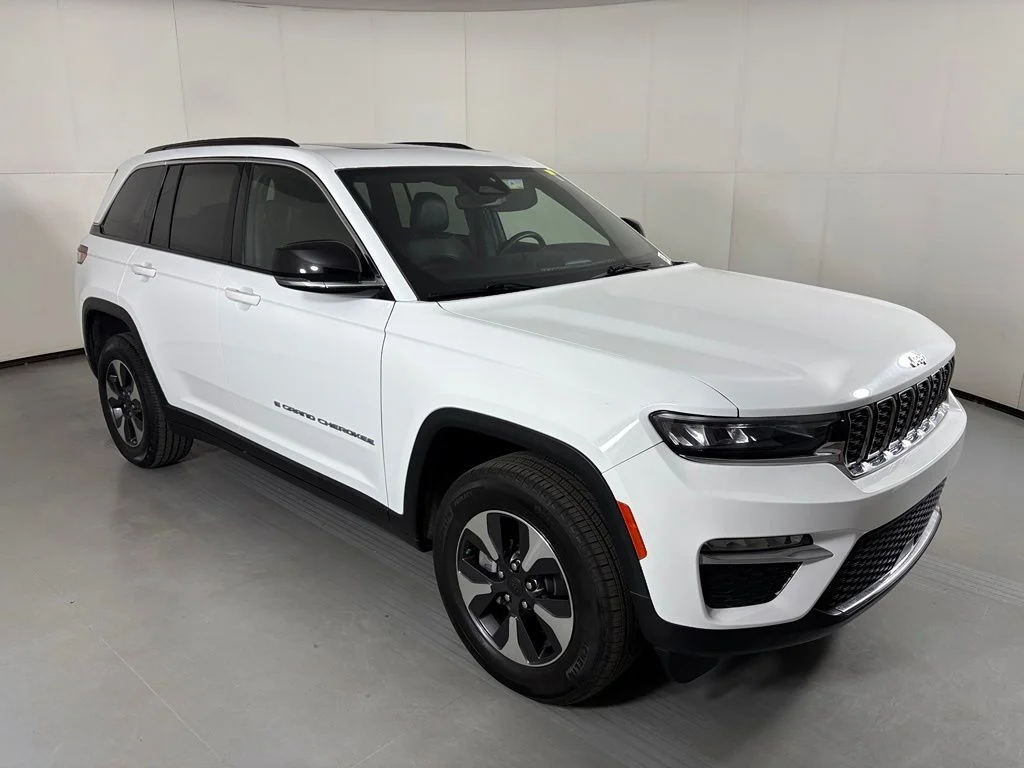 Used 2024 Bright White Clearcoat Jeep 4xe image 2