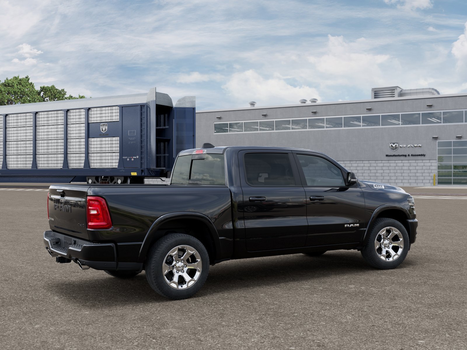 New 2026 Diamond Black Crystal Pearl-Coat Exterior Paint RAM Big Horn/Lone Star image 2