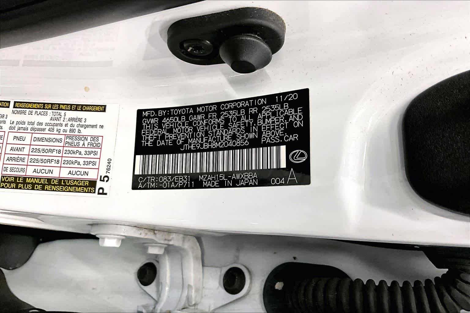 Certified Used 2021 Ultra White Lexus F SPORT image 37