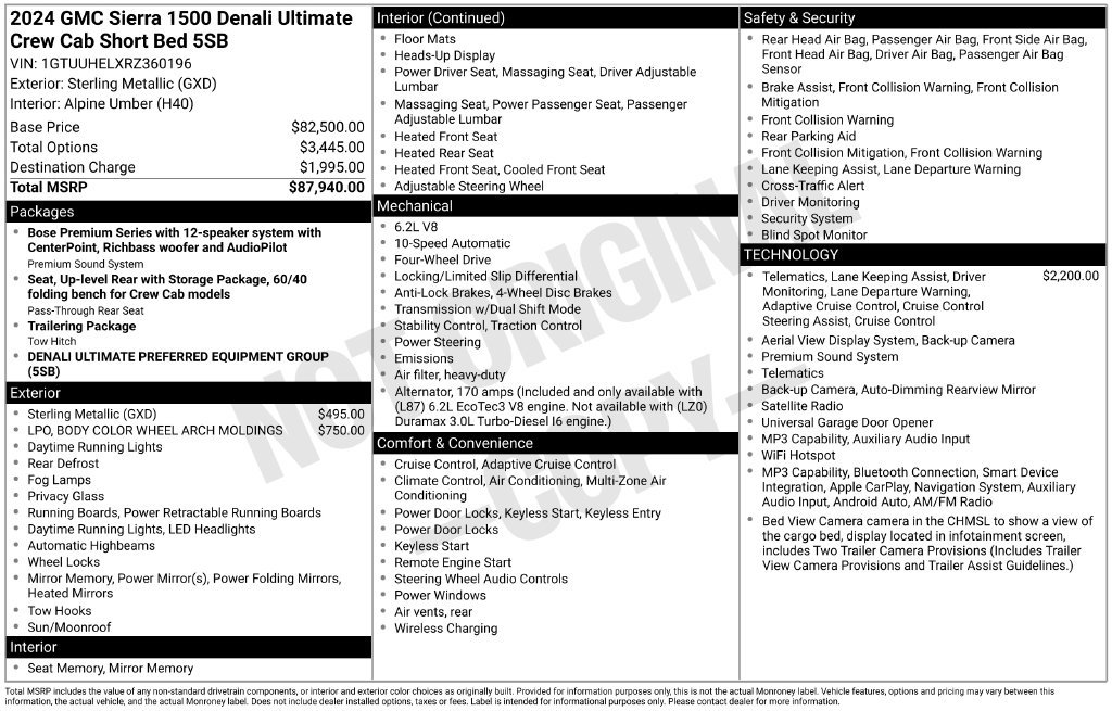 Used 2024 Silver GMC Denali Ultimate image 2