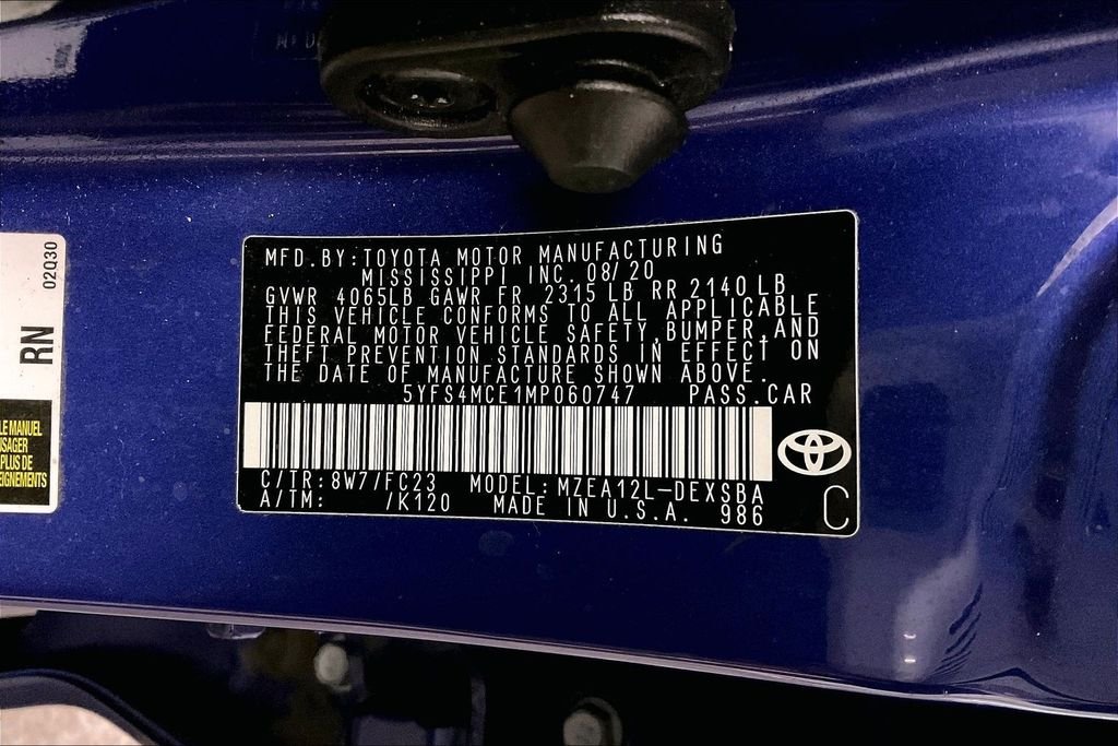 Used 2021 Blue Toyota SE image 39