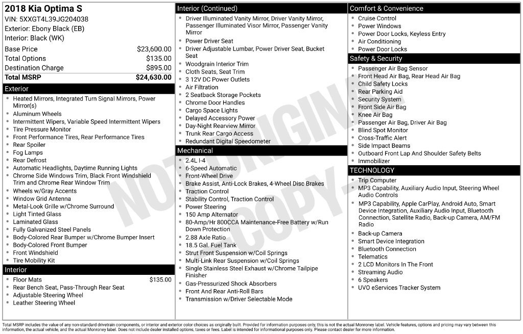 Used 2018 Black Kia S image 2